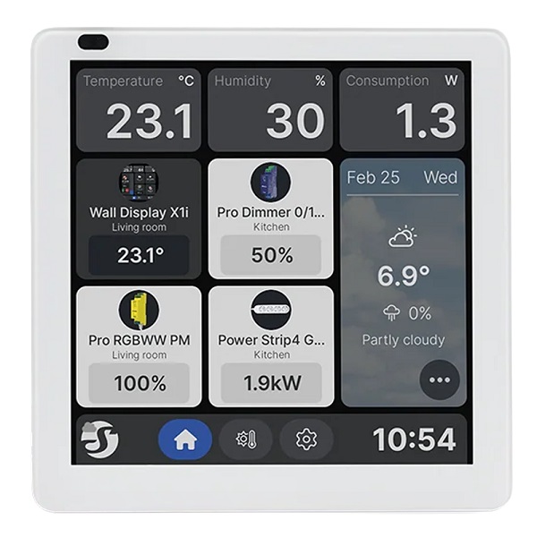 WALL DISPLAY 4 POLLICI DI MONITORAGGIO SHELLY WIFI 6 BLUETOOTH